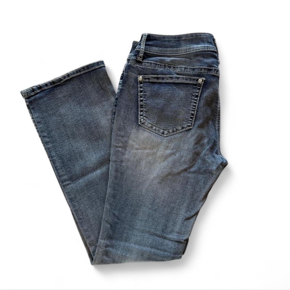 Apt. 9 Blue Boot Cut Jeans w/ Flower Details